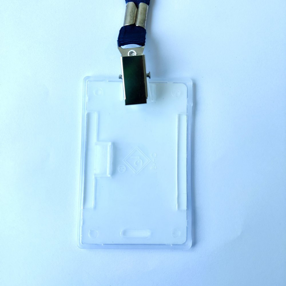 Two in One Horizontal and Vertical ID Card Holder in Natural Color _CH-5- H & V